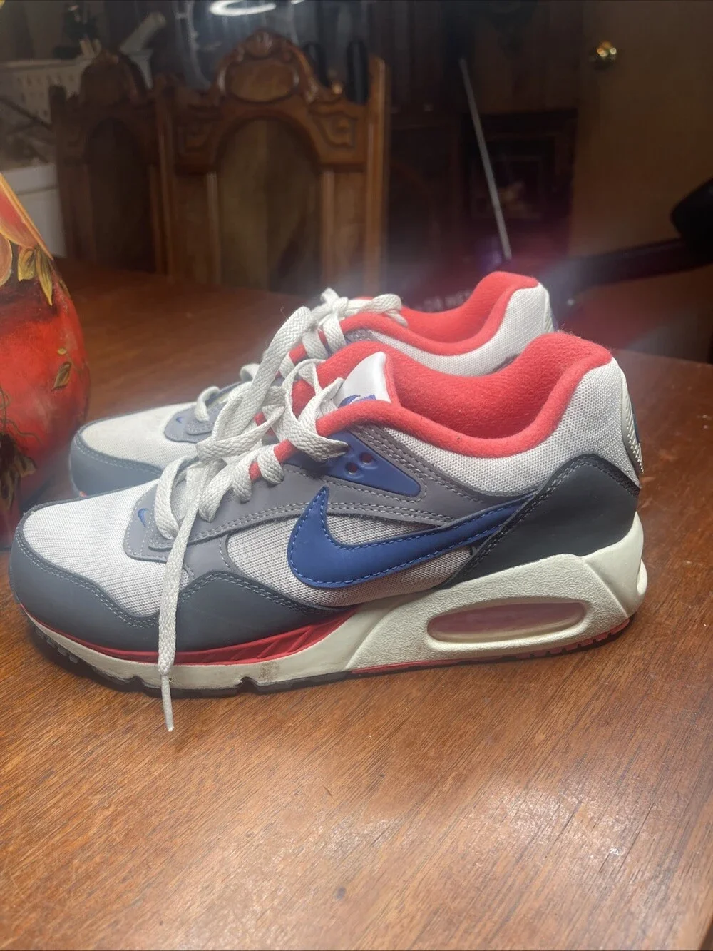 RARE❤️ Nike Air Max Correlate Salmon Coral White Blue Sz 7.5 Women's 511417-040